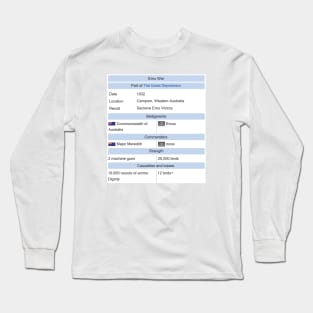 The Great Emu war Wikipedia style information tab Long Sleeve T-Shirt